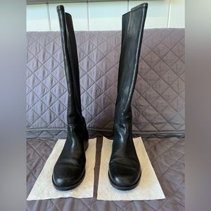 Stuart Weitzman Knee High Black Leather Boots